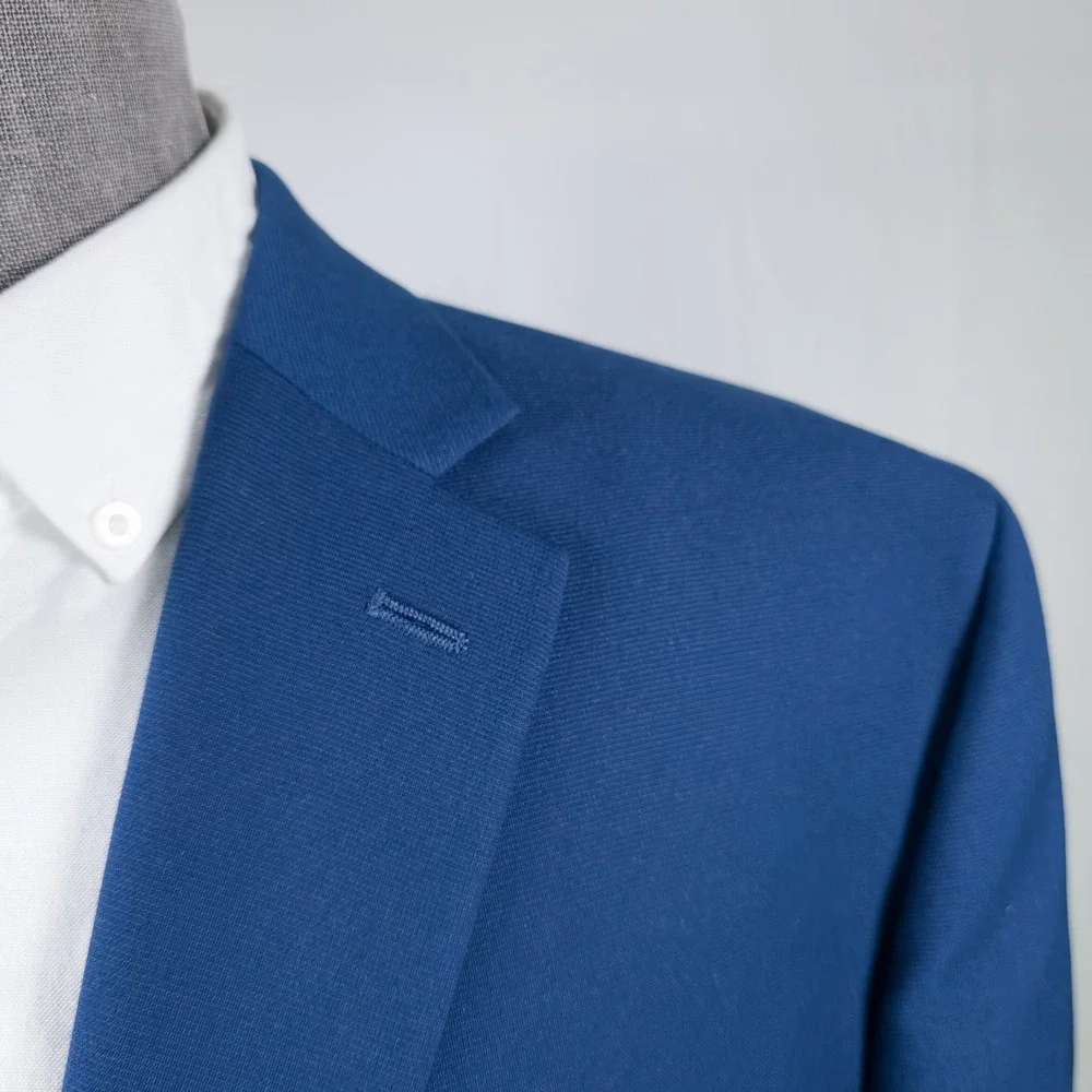 Kenneth Cole Reaction Mens Suit Jacket 48R Blue Blazer Business Casual NWT
